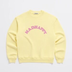 Madhappy Yellow Cooper Midweight Crewneck Unisex XL Cotton Pullover Sweatshirt